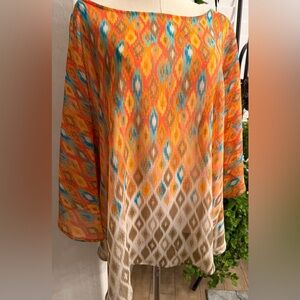 Ruby Rd. Colorful Abstract Sheer Kimino